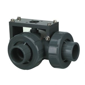 3/4" Socket/Threaded HCLA Series PVC Three Way Lateral Valve with EPDM O-rings
