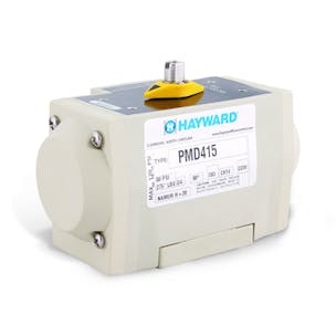 Hayward® PMD4 Glass Filled Polypropylene Air to Air Pneumatic Actuators