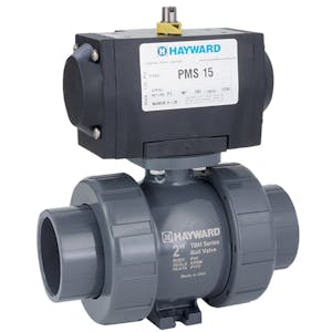 3/4" PMDTBH Series Pneumatic Actuator & True Union PVC Ball Valve with FPM O-rings