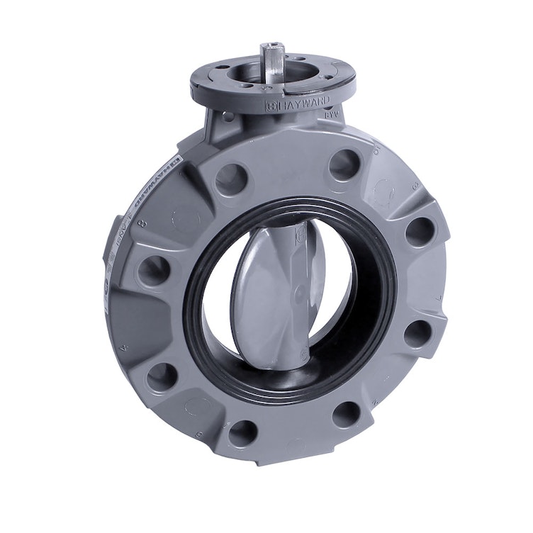 4" Hayward® BYV Series Butterfly Valve - Actuation Ready