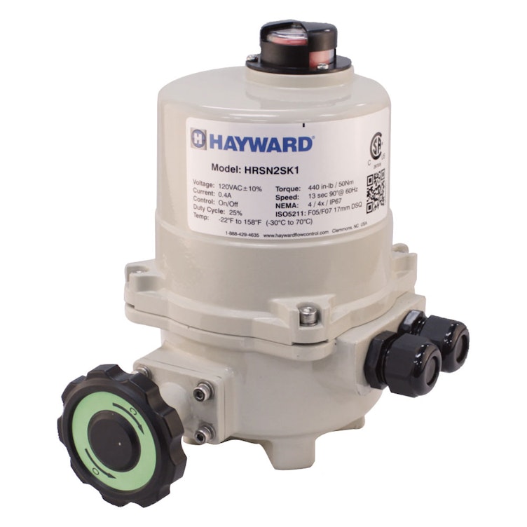 Hayward®  HRSN2 Series Quarter Turn Electric Actuator Mod 4-20mA Control