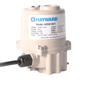 Hayward® HZSN1 Series Quarter Turn Mini Electric Actuator with On/Off Control & 24 VAC/VDC or 85-265 VAC Power Supply