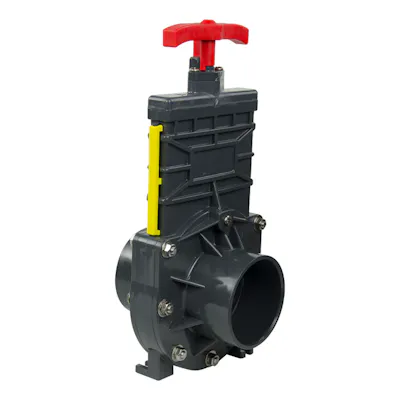 3" Socket x Socket Gray PVC Knife Gate Valve