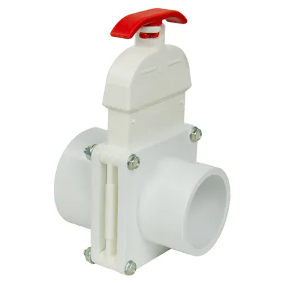 2" Socket x Spigot White PVC Knife Gate Valve