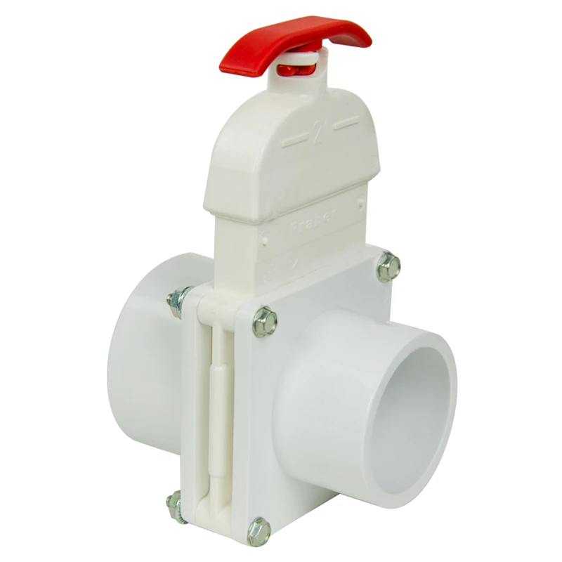 2" Socket x Spigot White PVC Knife Gate Valve
