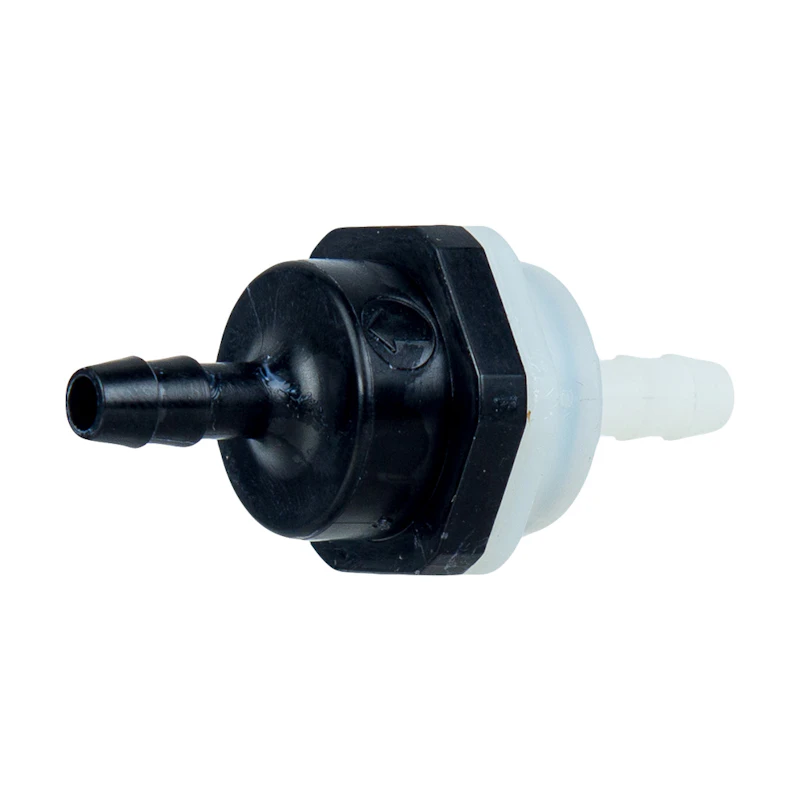 3/16" Hose Barb x 3/16" Hose Barb Series 406 Nylon Check Valve with 0.25 psi Spring & EPDM Seal
