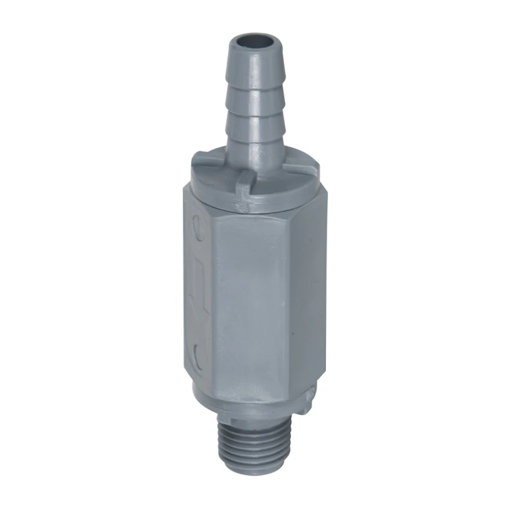3/8" Hose Barb x 1/4" MNPT Series 426 PVC Check Valve with FKM Seals