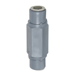 3/8" OD Push-To-Connect x 3/8" OD Push-to-Connect Series 426 PVC Check Valve with FKM Seals