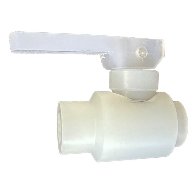 1/4" Threaded Natural Polypropylene Snap Globe Valve