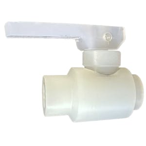 3/8" Threaded Natural Polypropylene Snap Globe Valve