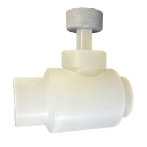 1/4" Threaded Natural Polypropylene Needle Valve