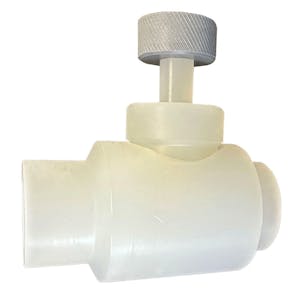 1/4" Threaded Natural PVDF Needle Valve