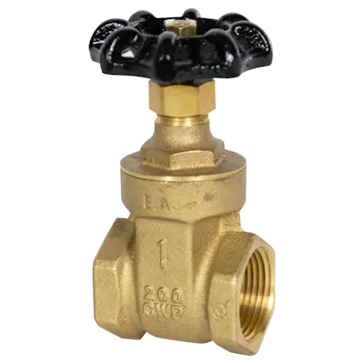 1" FNPT No-lead Brass Gate Valve