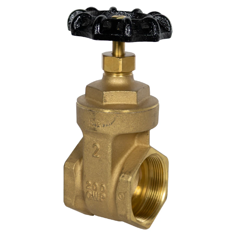 2" FNPT No-lead Brass Gate Valve