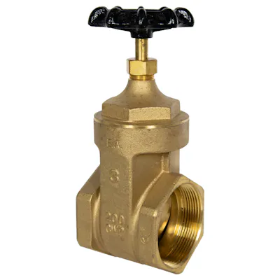 3" FNPT No-lead Brass Gate Valve