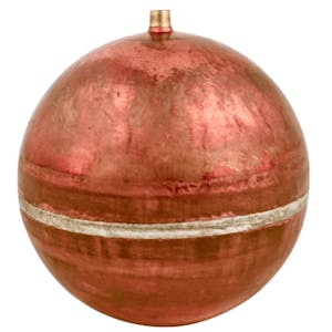 6" Diameter Bob® Copper Round Float with 1/4"-20 SAE