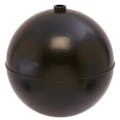 6" Diameter Bob® Black Polypropylene Round Float with 1/4"-20 SAE
