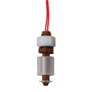 Subminiature Vertical Polypropylene Liquid Level Switch - Normally Open