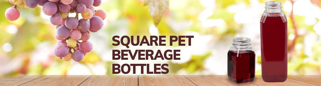 Square PET Beverage Bottles