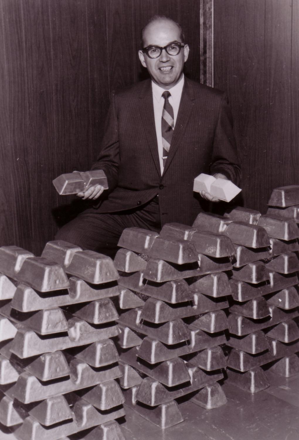 Stanley with silver bars